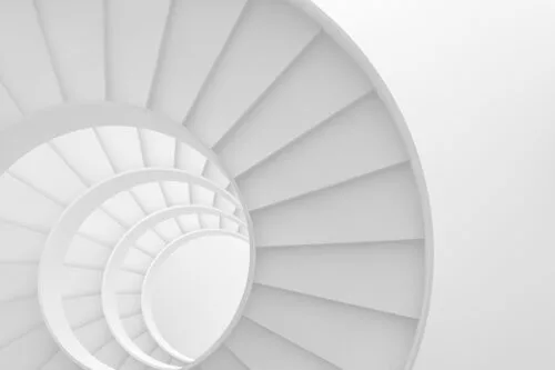Circle Stairs, Ladder of Success Concept