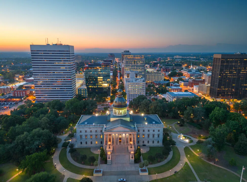 Columbia, South Carolina, USA Downtown Cityscape